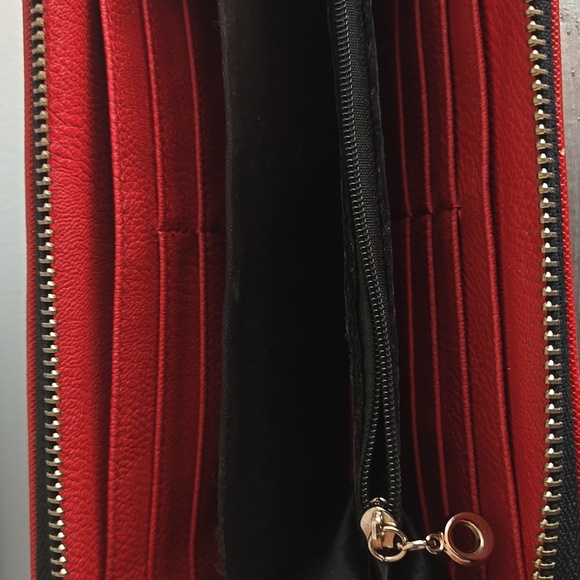 Coco + Carmen Red and Black Women's Wallet - Picture 6 of 9